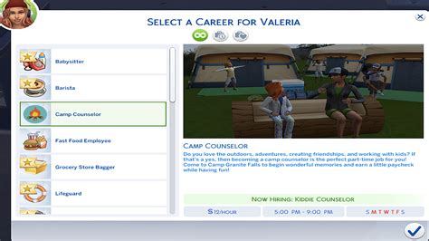 sims 4 teen jobs mod.